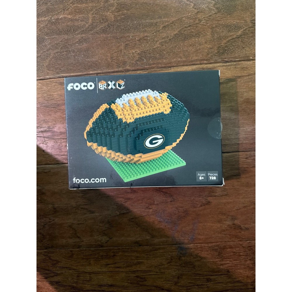 Green Bay Packers NFL FOCO BRXLZ Football Building Blocks 728 Pieces New